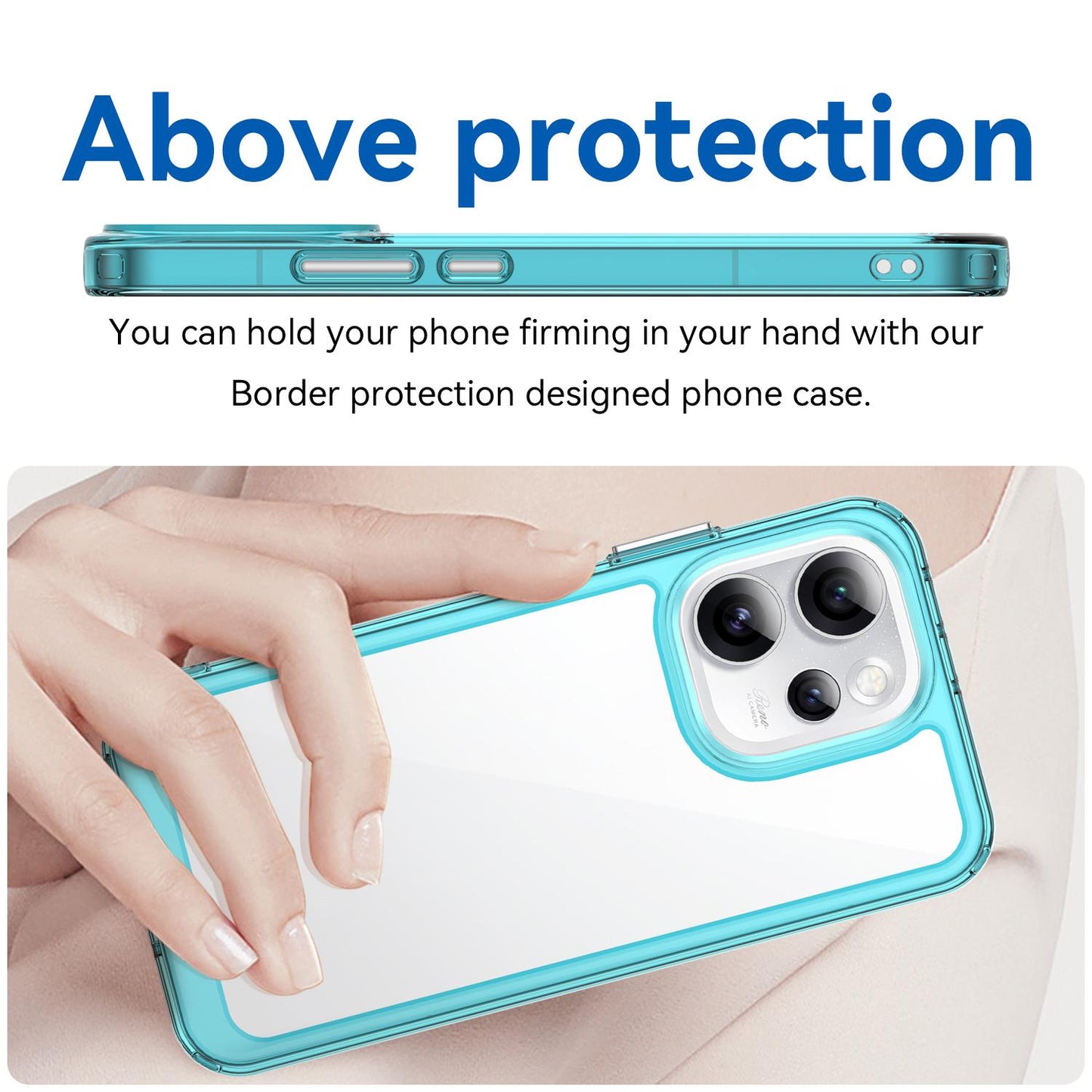 OPPO Reno15 Pro Max 5G Acrylic Hybrid TPU Protective Phone Case, Colourful Series Shockproof Cover
