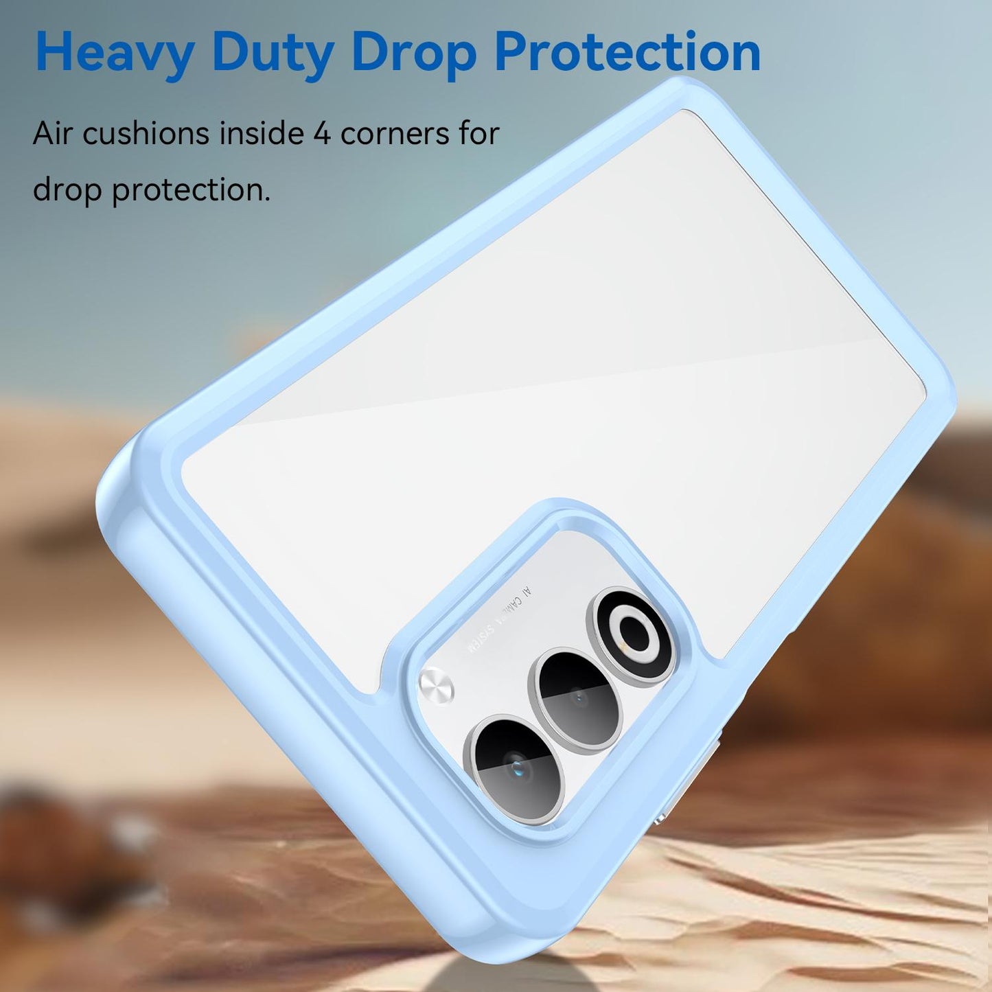 OPPO A5 4G 2025 Acrylic Hybrid TPU Protective Phone Case, Colourful Series Shockproof Cover