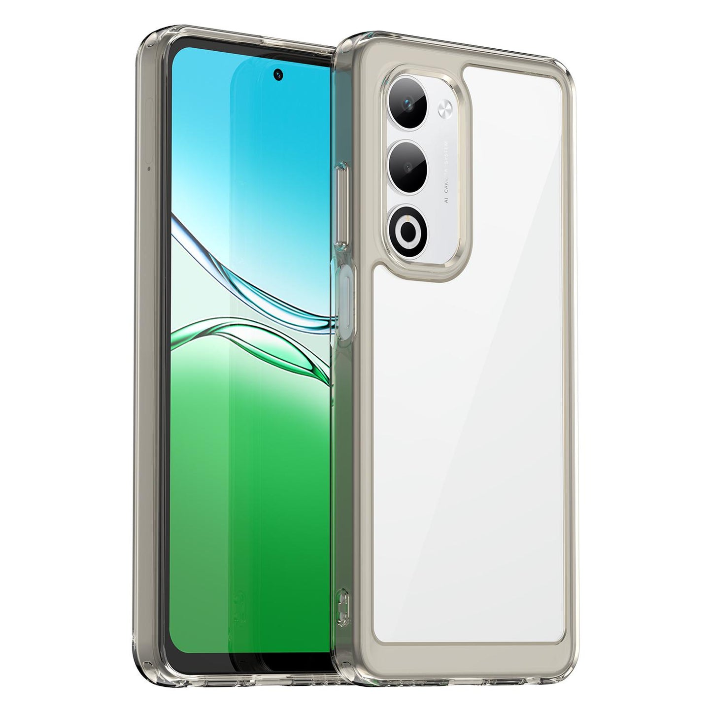 OPPO A5 4G 2025 Acrylic Hybrid TPU Protective Phone Case, Colourful Series Shockproof Cover