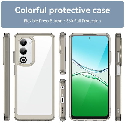 OPPO A5 4G 2025 Acrylic Hybrid TPU Protective Phone Case, Colourful Series Shockproof Cover