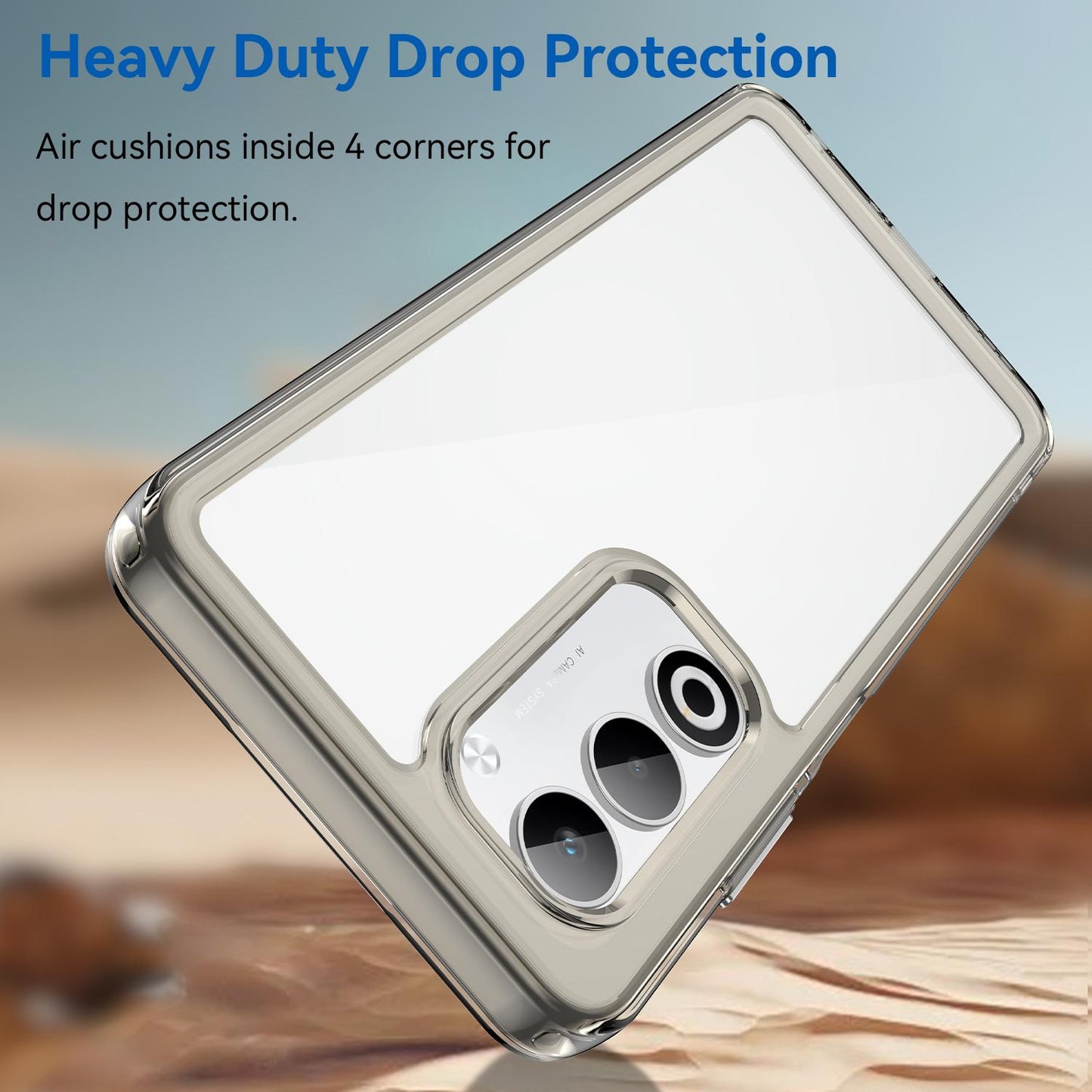 OPPO A5 4G 2025 Acrylic Hybrid TPU Protective Phone Case, Colourful Series Shockproof Cover