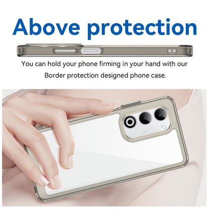 OPPO A5 4G 2025 Acrylic Hybrid TPU Protective Phone Case, Colourful Series Shockproof Cover