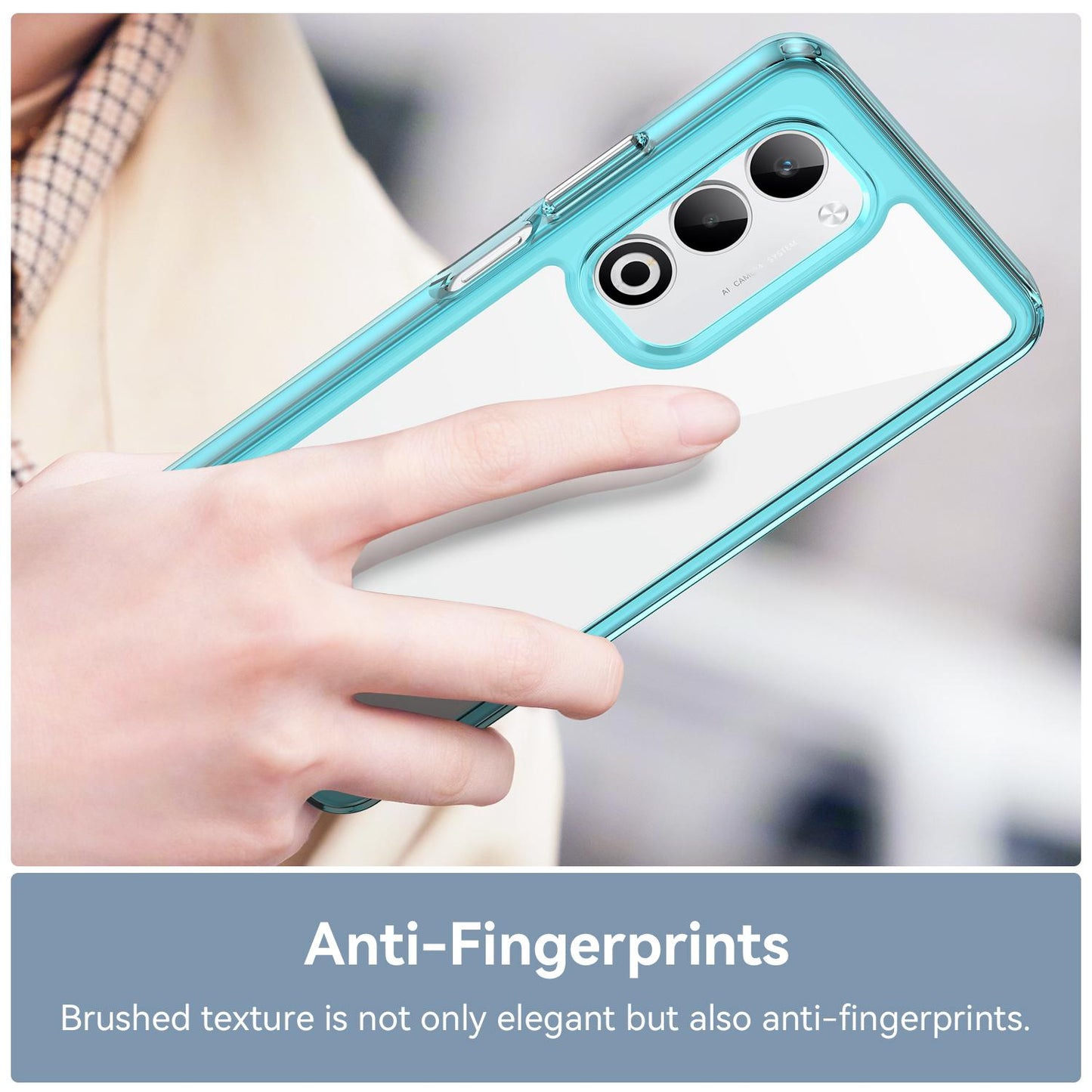 OPPO A5 4G 2025 Acrylic Hybrid TPU Protective Phone Case, Colourful Series Shockproof Cover