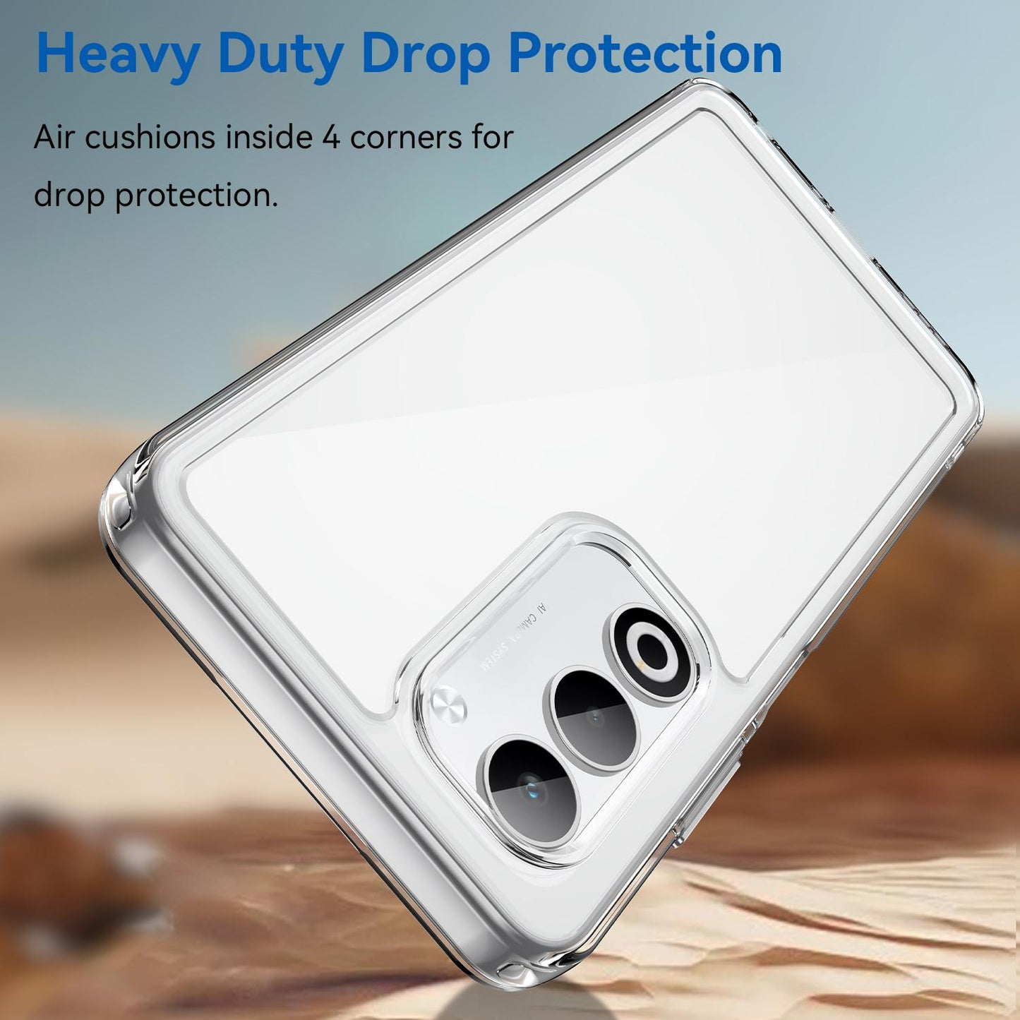 OPPO A5 4G 2025 Acrylic Hybrid TPU Protective Phone Case, Colourful Series Shockproof Cover