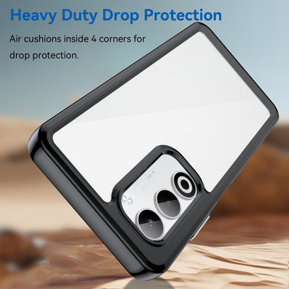 OPPO A5 5G 2025 Acrylic Hybrid TPU Protective Phone Case, Colourful Series Shockproof Cover