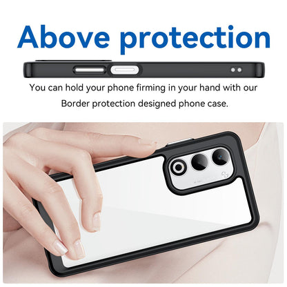 OPPO A5 5G 2025 Acrylic Hybrid TPU Protective Phone Case, Colourful Series Shockproof Cover