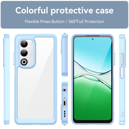 OPPO A5 5G 2025 Acrylic Hybrid TPU Protective Phone Case, Colourful Series Shockproof Cover