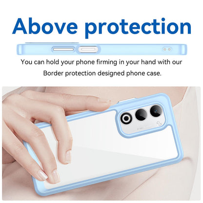 OPPO A5 5G 2025 Acrylic Hybrid TPU Protective Phone Case, Colourful Series Shockproof Cover