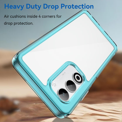 OPPO A5 5G 2025 Acrylic Hybrid TPU Protective Phone Case, Colourful Series Shockproof Cover