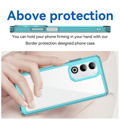 OPPO A5 5G 2025 Acrylic Hybrid TPU Protective Phone Case, Colourful Series Shockproof Cover