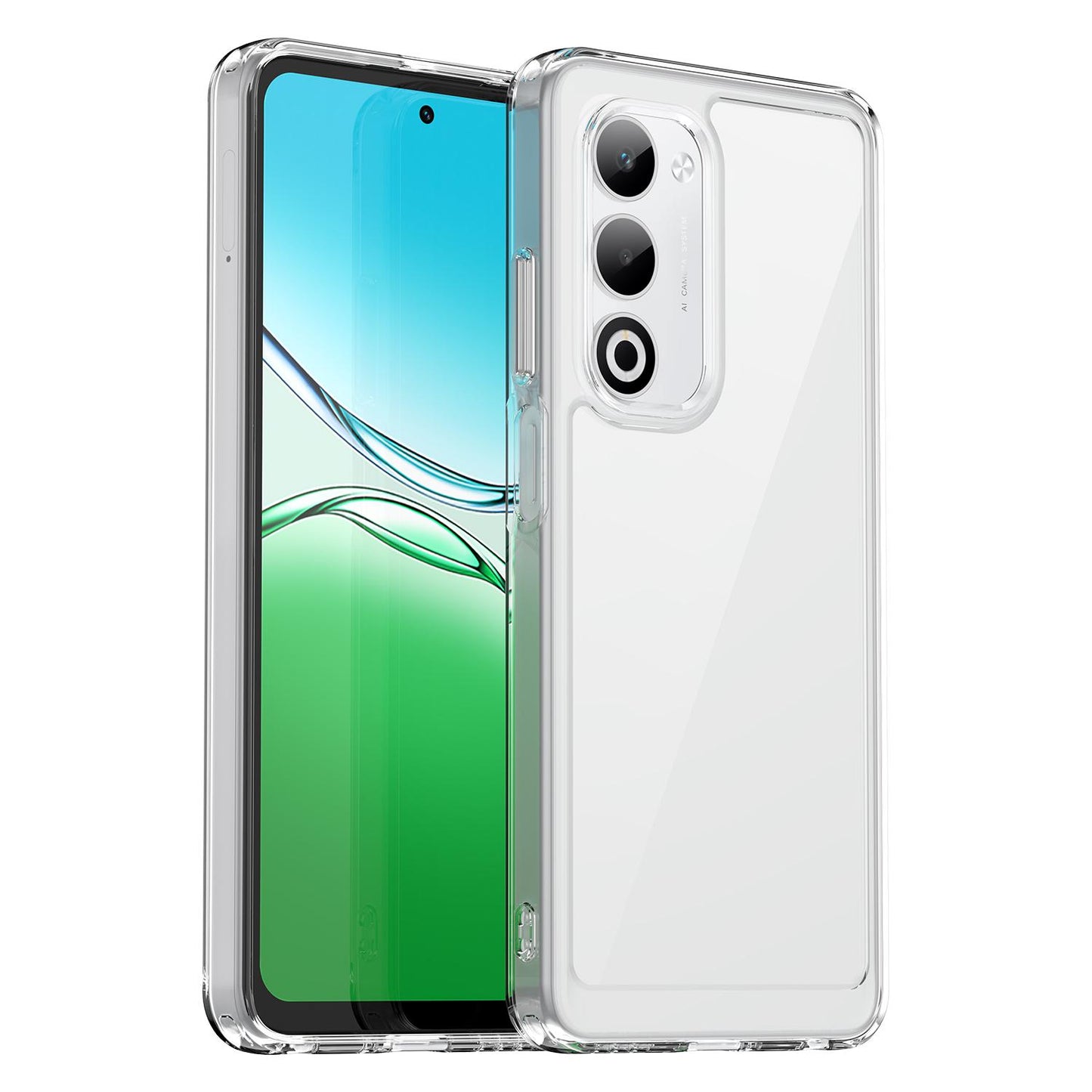 OPPO A5 5G 2025 Acrylic Hybrid TPU Protective Phone Case, Colourful Series Shockproof Cover