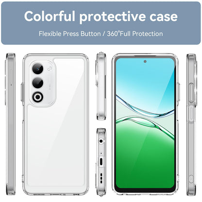 OPPO A5 5G 2025 Acrylic Hybrid TPU Protective Phone Case, Colourful Series Shockproof Cover