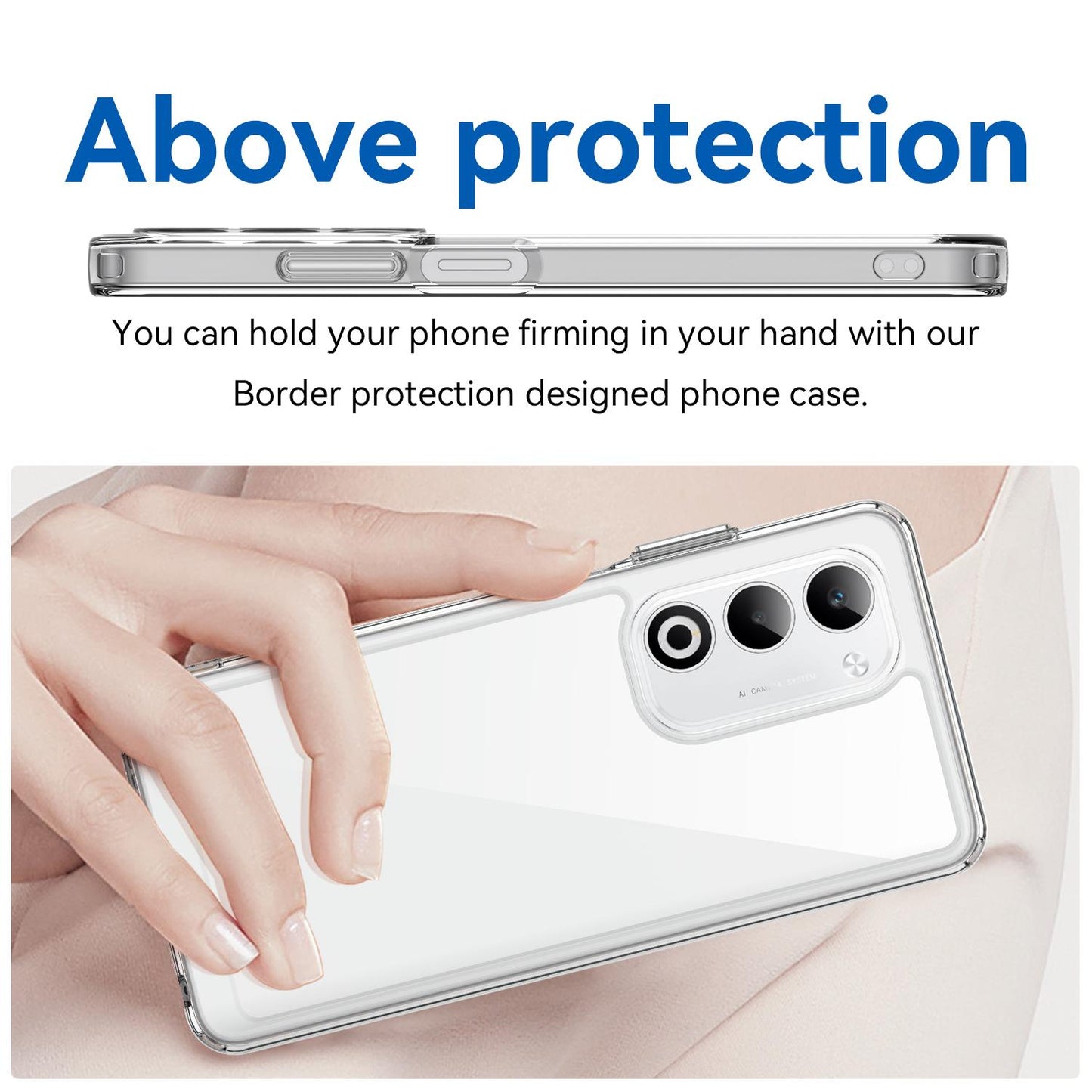 OPPO A5 5G 2025 Acrylic Hybrid TPU Protective Phone Case, Colourful Series Shockproof Cover