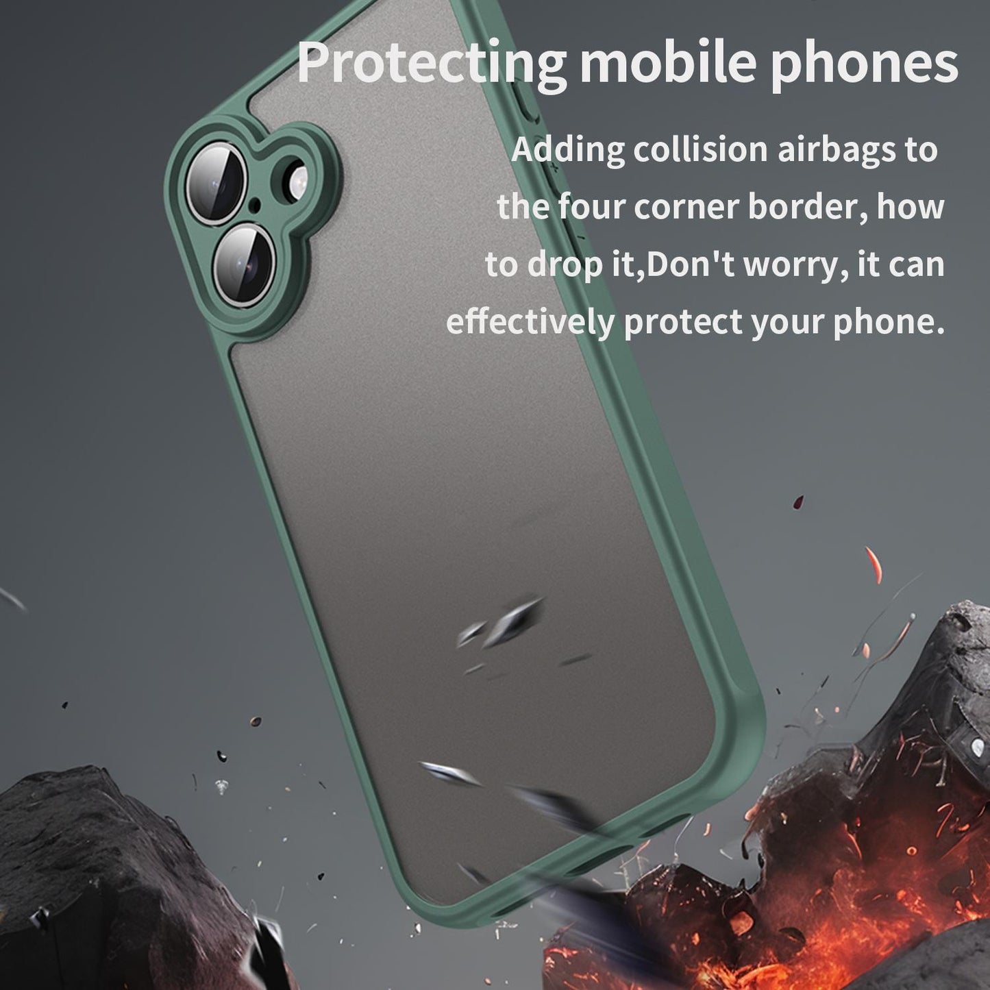 Apple iPhone 16 Plus TPU Hybrid PC Frosted Phone Case with Durable Scratch, Dirt & Wear Protection, Precise Cutouts, Lightweight Easy-Fit Slim Cover