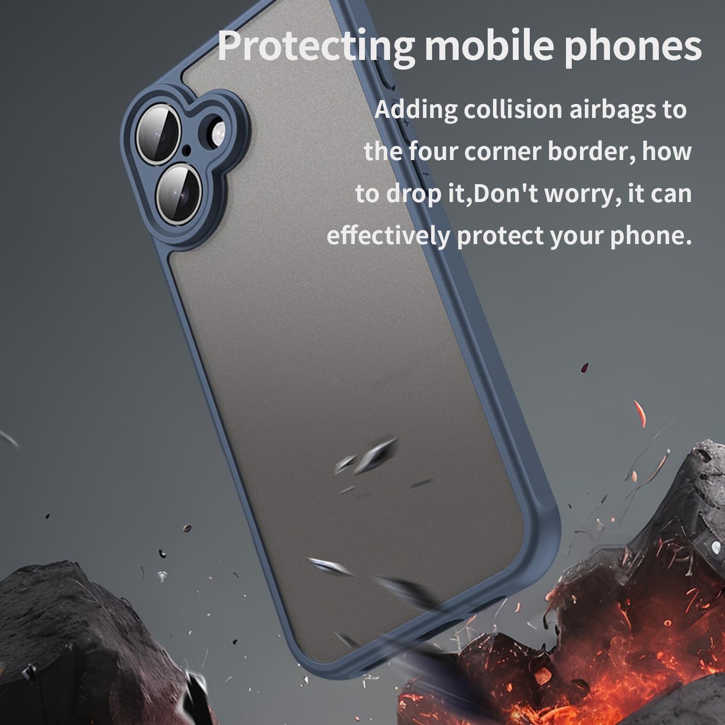 Apple iPhone 16 TPU Hybrid PC Frosted Phone Case with Durable Scratch, Dirt & Wear Protection, Precise Cutouts, Lightweight Easy-Fit Slim Cover