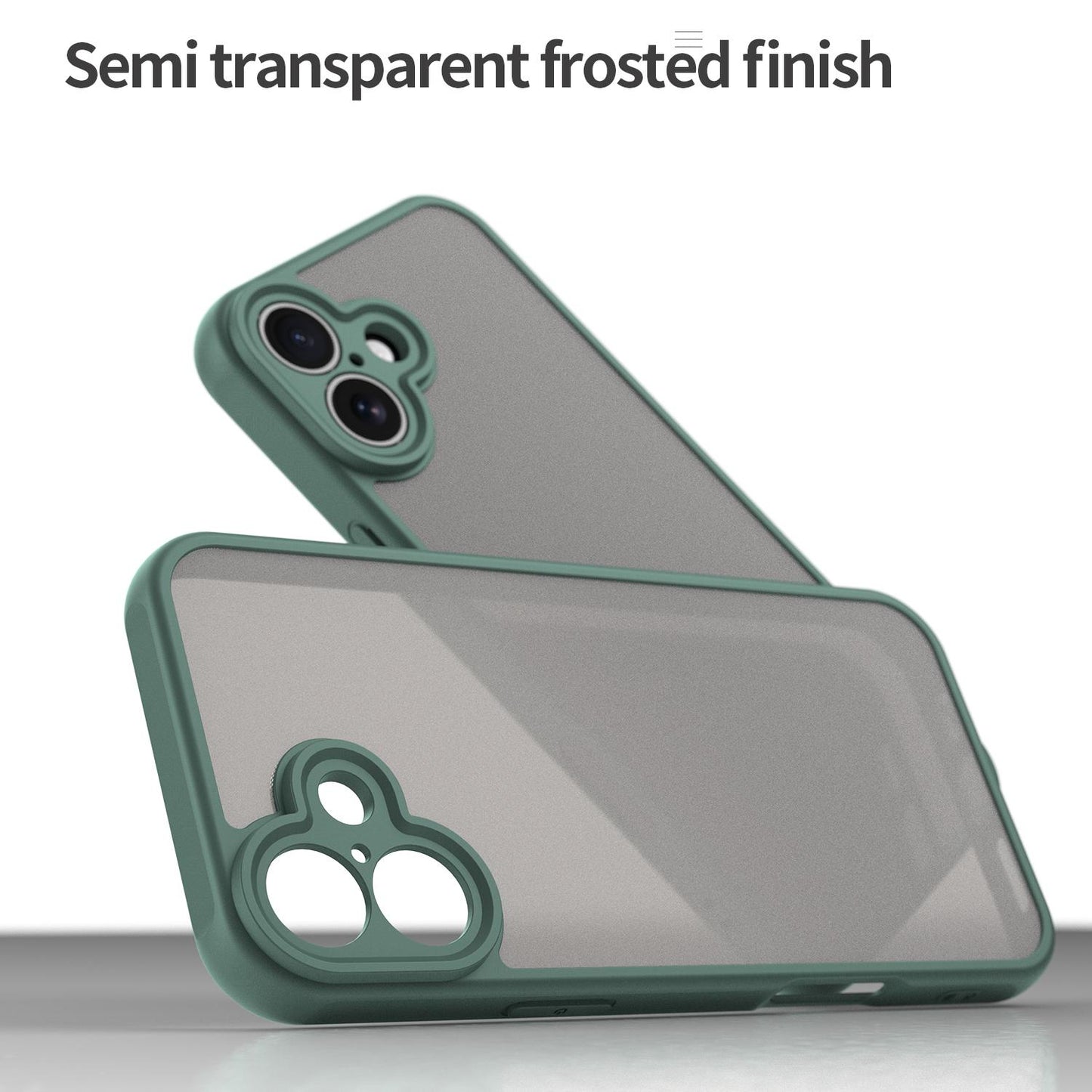 Apple iPhone 16 TPU Hybrid PC Frosted Phone Case with Durable Scratch, Dirt & Wear Protection, Precise Cutouts, Lightweight Easy-Fit Slim Cover