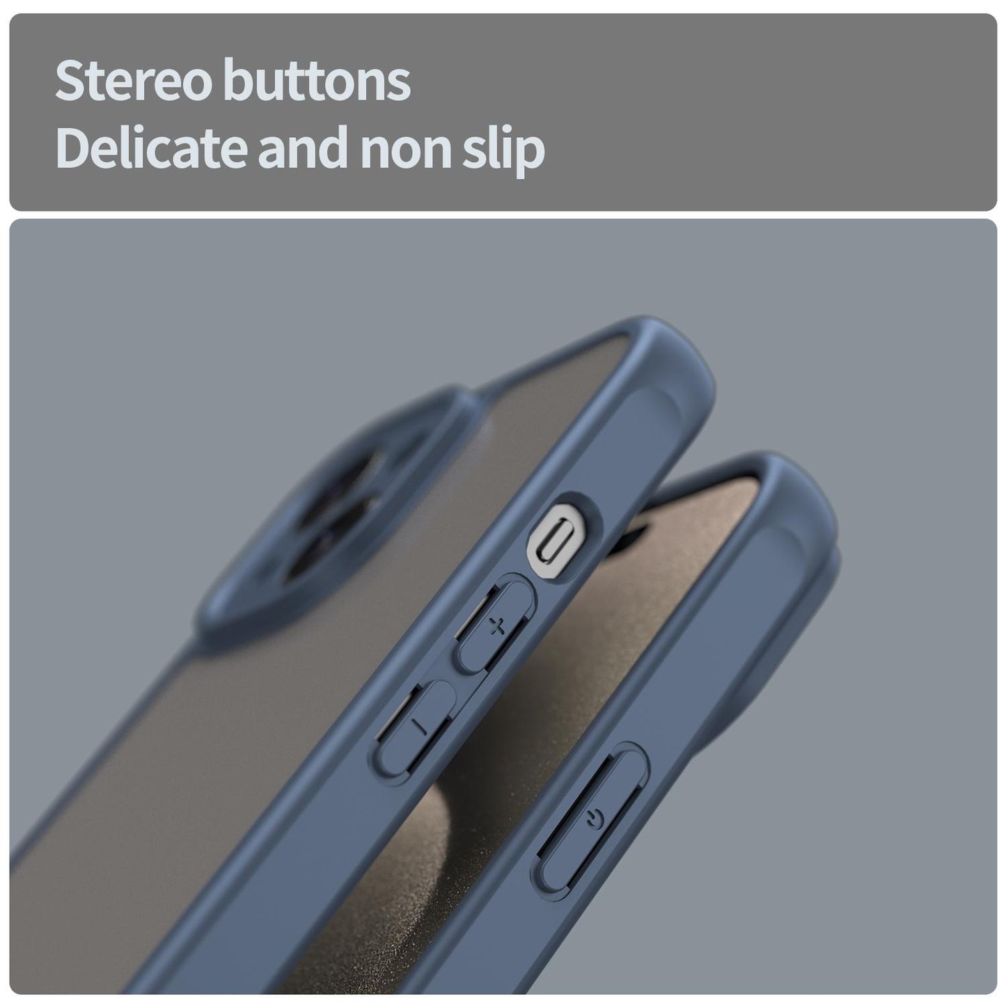 Apple iPhone 15 Pro Max TPU Hybrid PC Frosted Phone Case with Durable Scratch, Dirt & Wear Protection, Precise Cutouts, Lightweight Easy-Fit Slim Cover