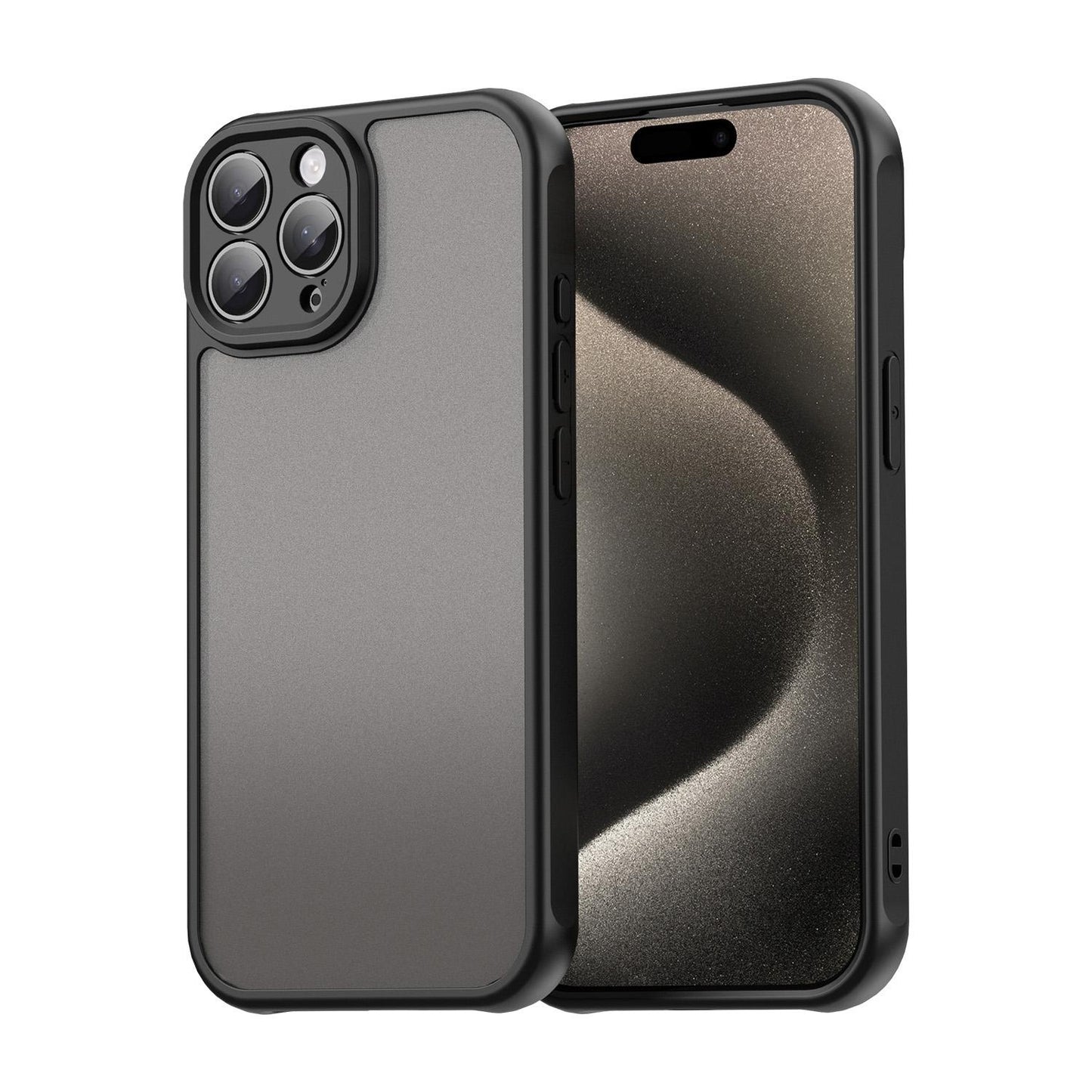 Apple iPhone 15 Pro TPU Hybrid PC Frosted Phone Case with Durable Scratch, Dirt & Wear Protection, Precise Cutouts, Lightweight Easy-Fit Slim Cover