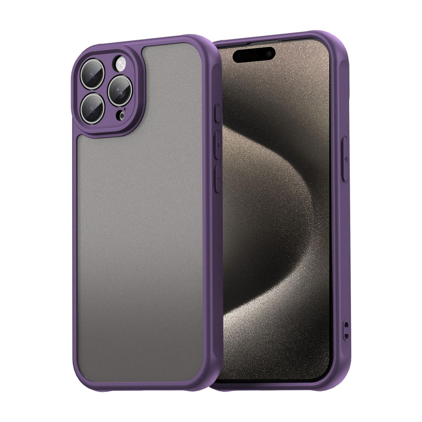 Apple iPhone 15 Pro TPU Hybrid PC Frosted Phone Case with Durable Scratch, Dirt & Wear Protection, Precise Cutouts, Lightweight Easy-Fit Slim Cover
