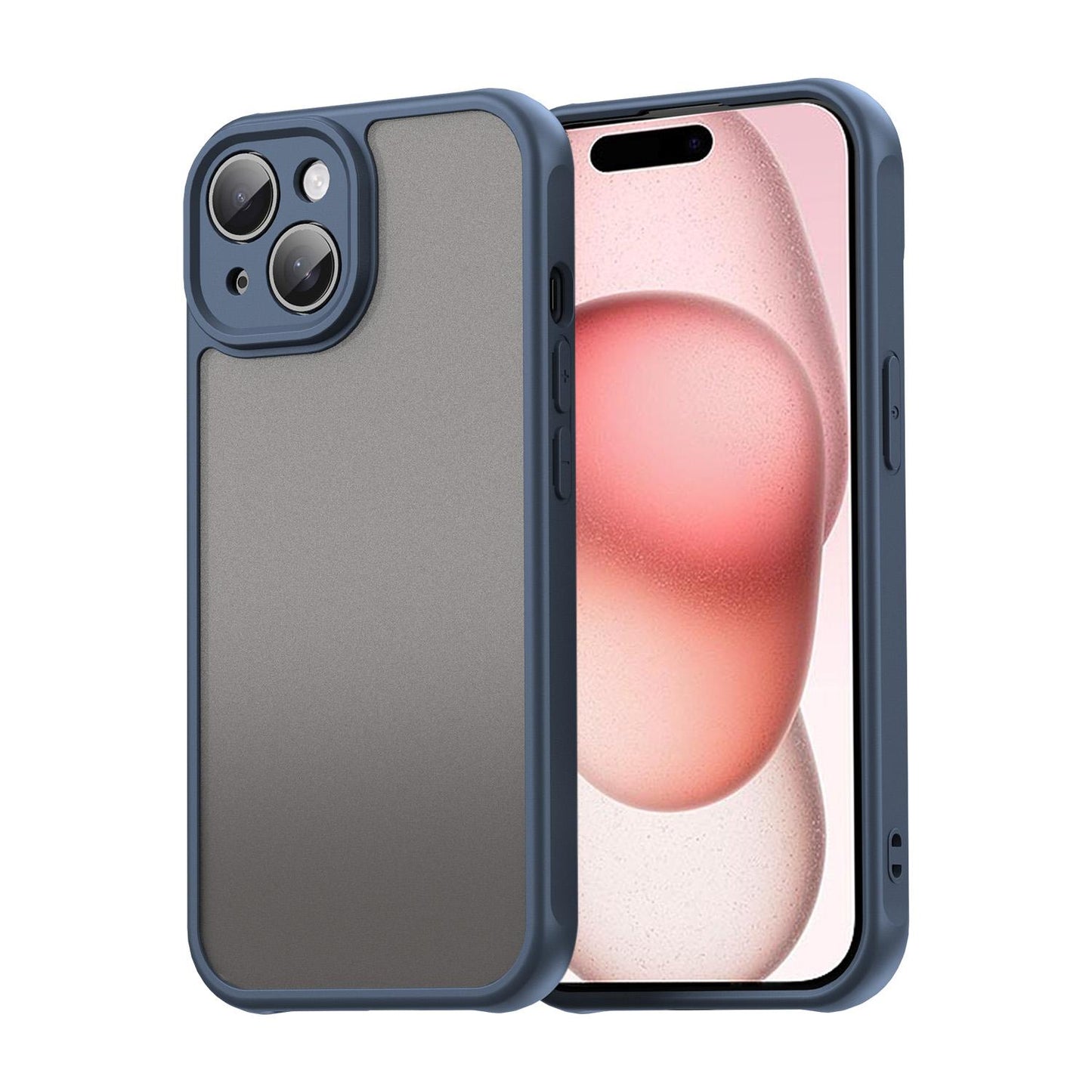 Apple iPhone 15 TPU Hybrid PC Frosted Phone Case with Durable Scratch, Dirt & Wear Protection, Precise Cutouts, Lightweight Easy-Fit Slim Cover