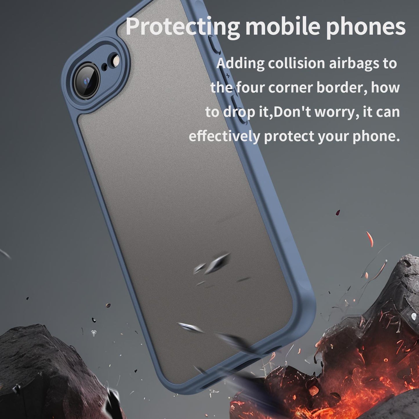 Apple iPhone 16e TPU Hybrid PC Frosted Phone Case with Durable Scratch, Dirt & Wear Protection, Precise Cutouts, Lightweight Easy-Fit Slim Cover