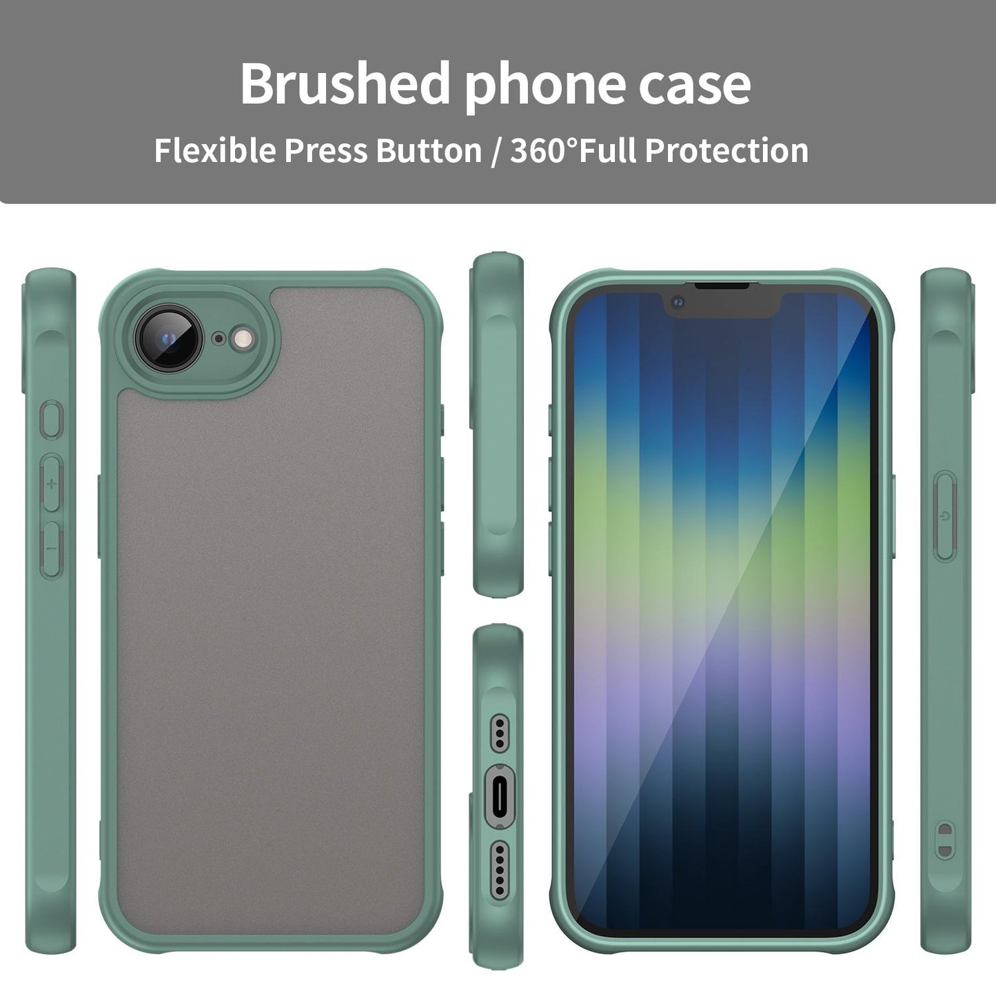 Apple iPhone 17e TPU Hybrid PC Frosted Phone Case with Durable Scratch, Dirt & Wear Protection, Precise Cutouts, Lightweight Easy-Fit Slim Cover