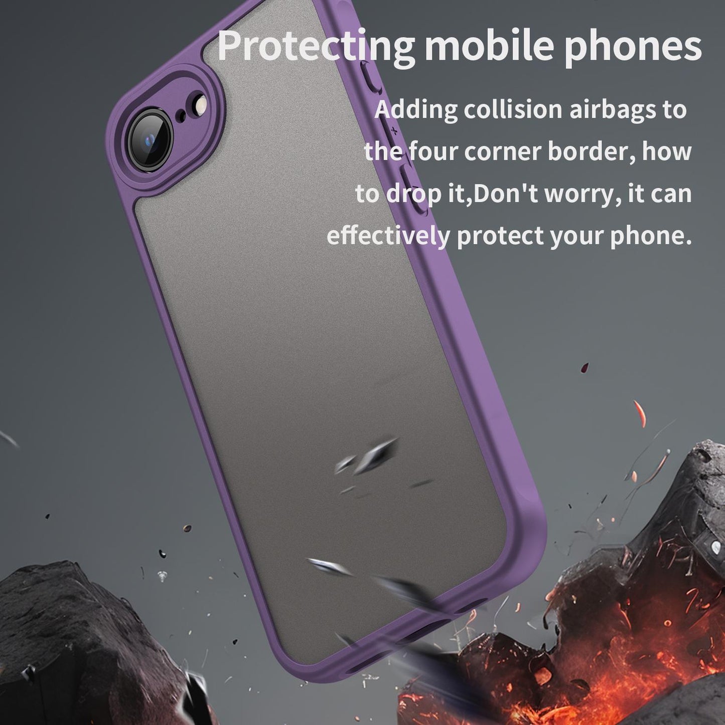 Apple iPhone 17e TPU Hybrid PC Frosted Phone Case with Durable Scratch, Dirt & Wear Protection, Precise Cutouts, Lightweight Easy-Fit Slim Cover