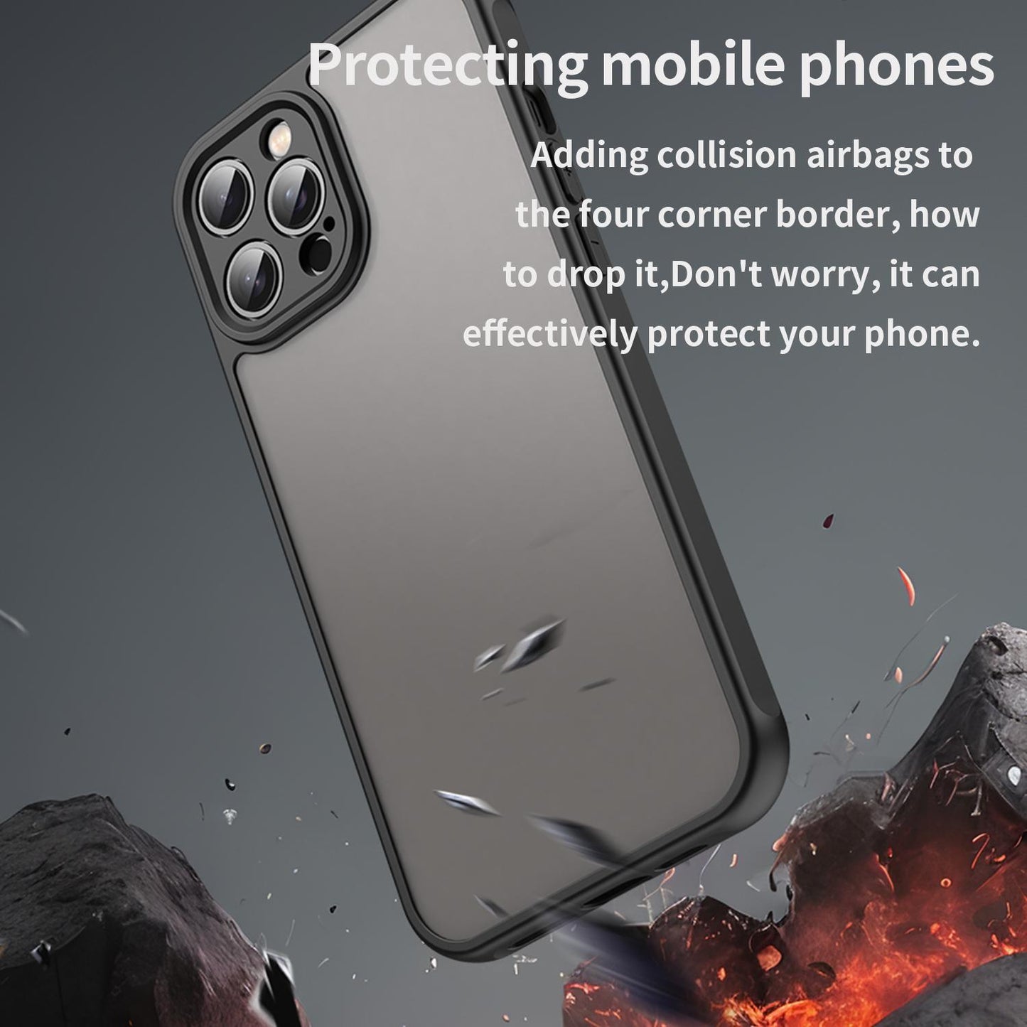 Apple iPhone 12 Pro Max TPU Hybrid PC Frosted Phone Case with Durable Scratch, Dirt & Wear Protection, Precise Cutouts, Lightweight Easy-Fit Slim Cover
