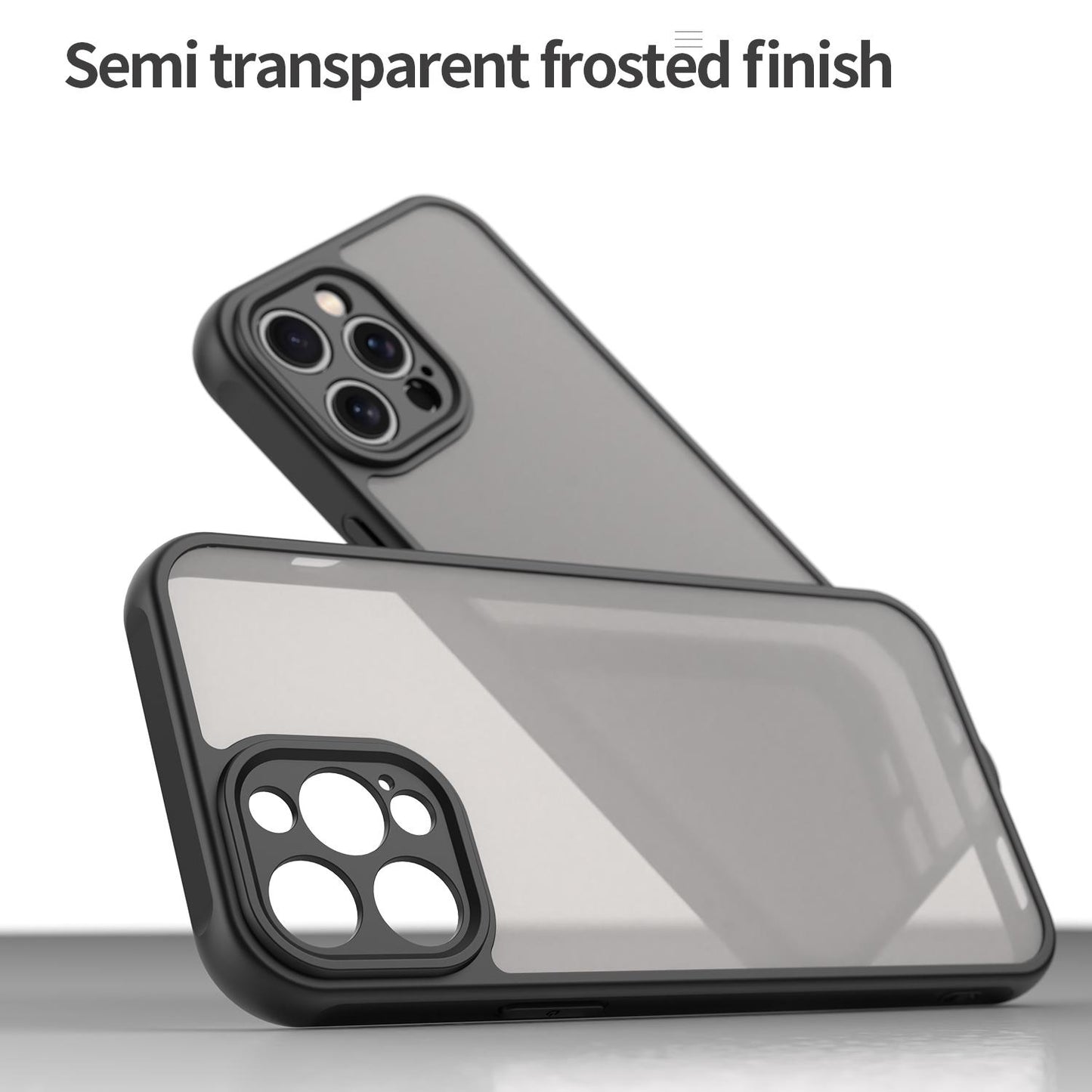 Apple iPhone 12 Pro Max TPU Hybrid PC Frosted Phone Case with Durable Scratch, Dirt & Wear Protection, Precise Cutouts, Lightweight Easy-Fit Slim Cover