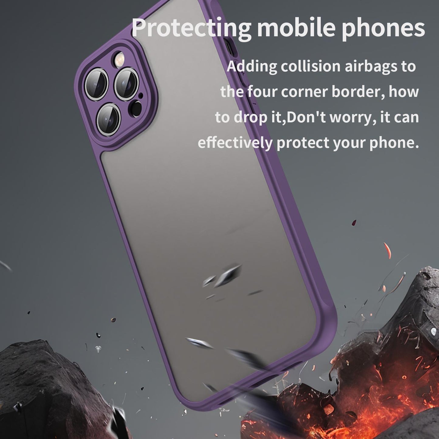 Apple iPhone 12 Pro Max TPU Hybrid PC Frosted Phone Case with Durable Scratch, Dirt & Wear Protection, Precise Cutouts, Lightweight Easy-Fit Slim Cover