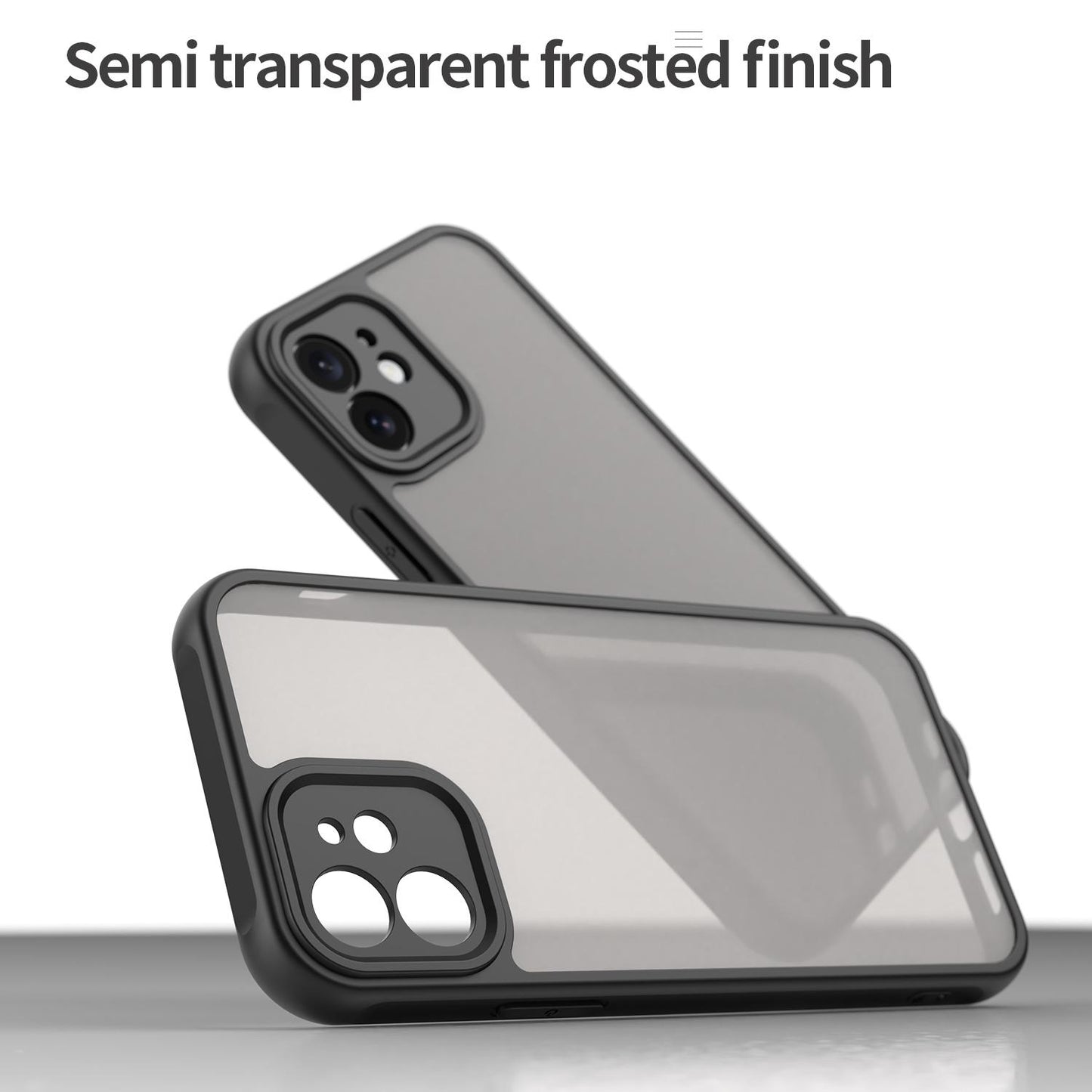 Apple iPhone 12 TPU Hybrid PC Frosted Phone Case with Durable Scratch, Dirt & Wear Protection, Precise Cutouts, Lightweight Easy-Fit Slim Cover