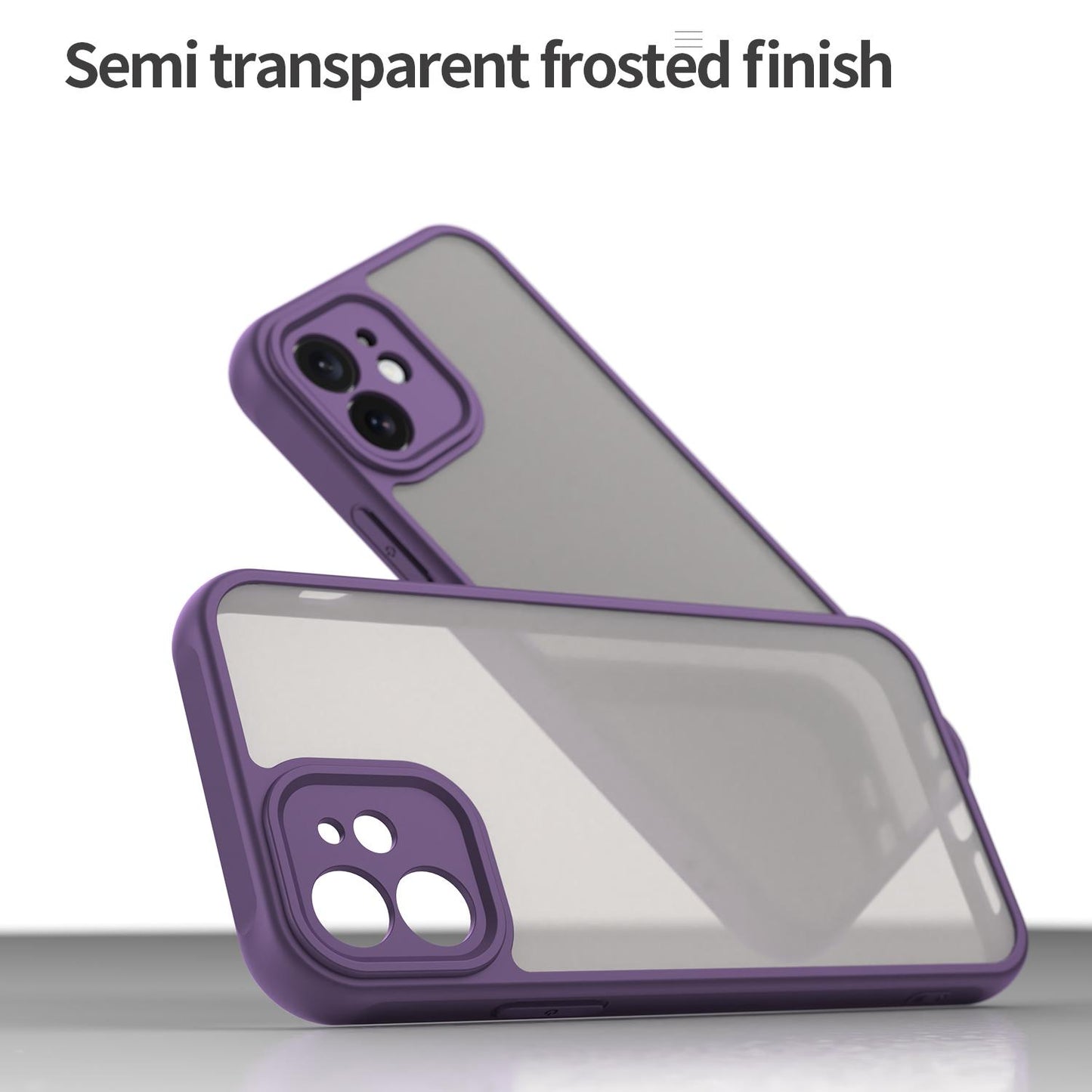 Apple iPhone 12 TPU Hybrid PC Frosted Phone Case with Durable Scratch, Dirt & Wear Protection, Precise Cutouts, Lightweight Easy-Fit Slim Cover