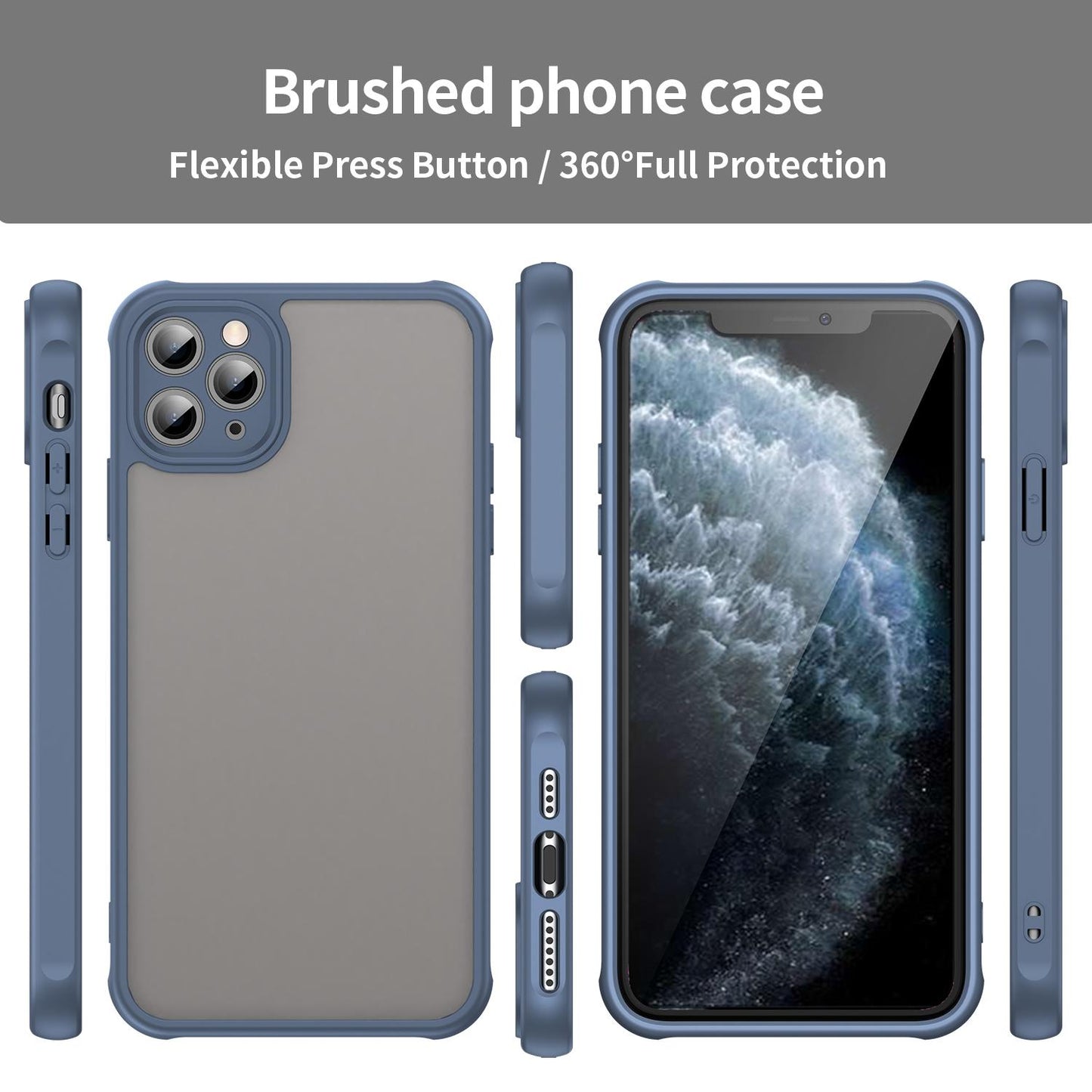 Apple iPhone 11 Pro Max TPU Hybrid PC Frosted Phone Case with Durable Scratch, Dirt & Wear Protection, Precise Cutouts, Lightweight Easy-Fit Slim Cover