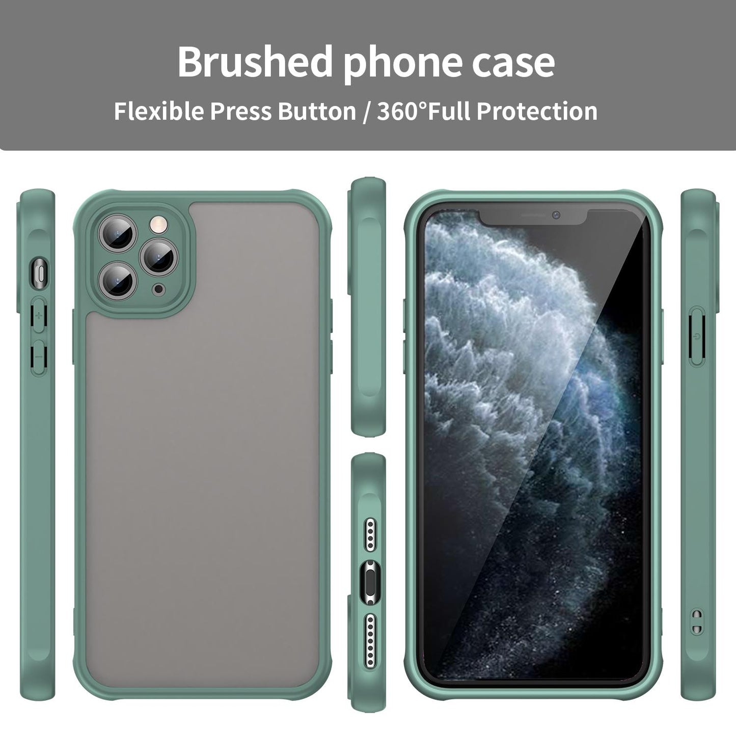 Apple iPhone 11 Pro Max TPU Hybrid PC Frosted Phone Case with Durable Scratch, Dirt & Wear Protection, Precise Cutouts, Lightweight Easy-Fit Slim Cover