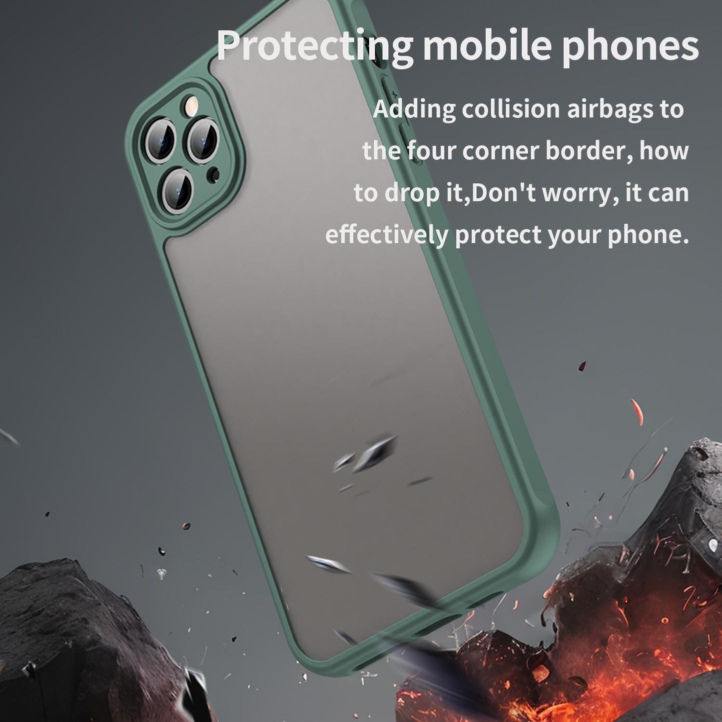 Apple iPhone 11 Pro Max TPU Hybrid PC Frosted Phone Case with Durable Scratch, Dirt & Wear Protection, Precise Cutouts, Lightweight Easy-Fit Slim Cover