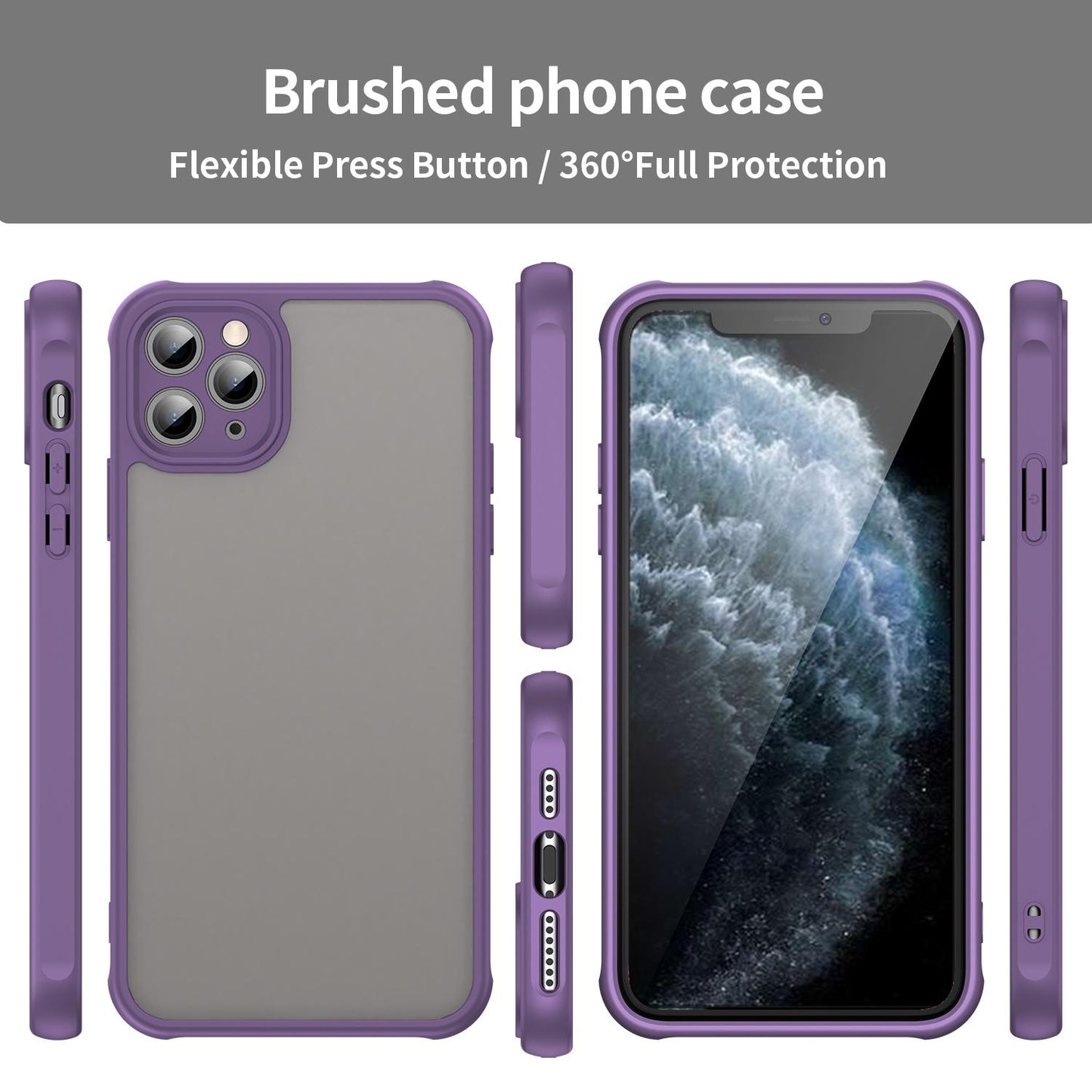Apple iPhone 11 Pro Max TPU Hybrid PC Frosted Phone Case with Durable Scratch, Dirt & Wear Protection, Precise Cutouts, Lightweight Easy-Fit Slim Cover