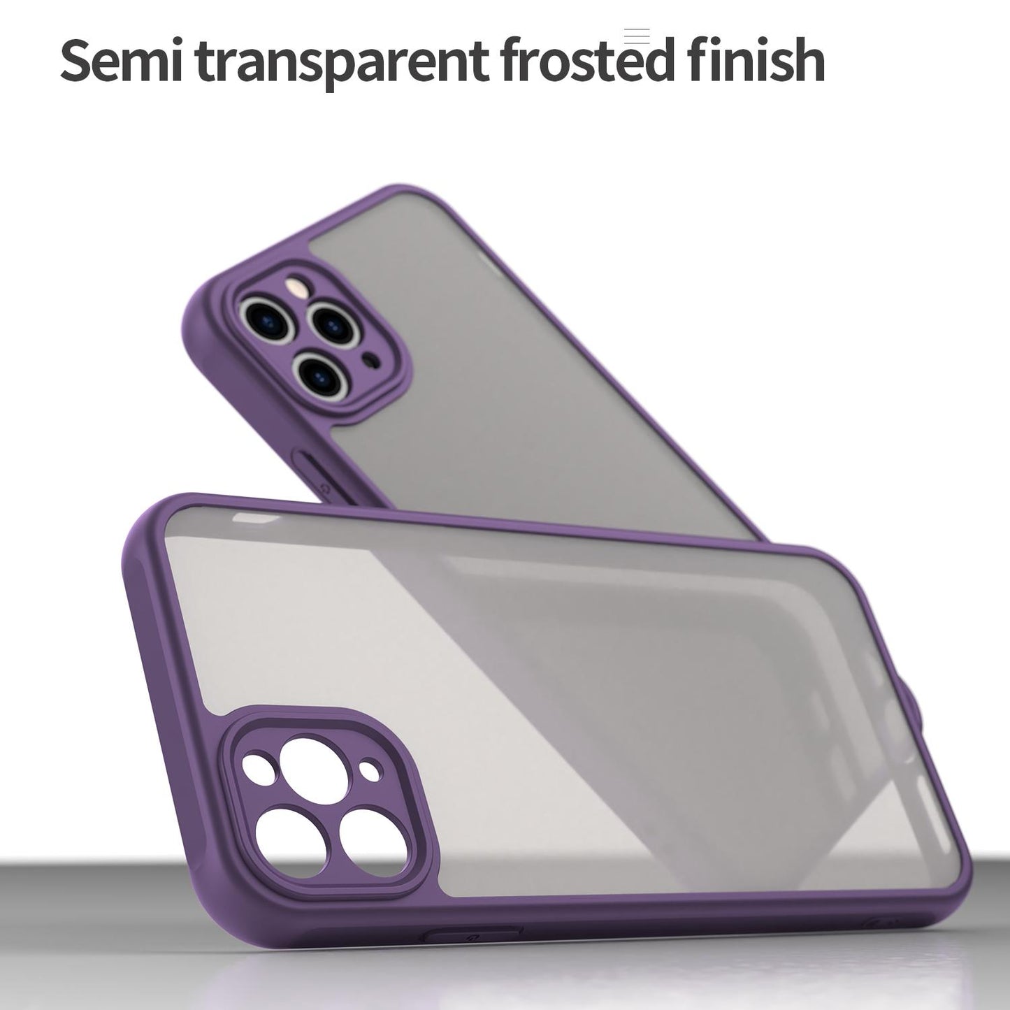 Apple iPhone 11 Pro Max TPU Hybrid PC Frosted Phone Case with Durable Scratch, Dirt & Wear Protection, Precise Cutouts, Lightweight Easy-Fit Slim Cover