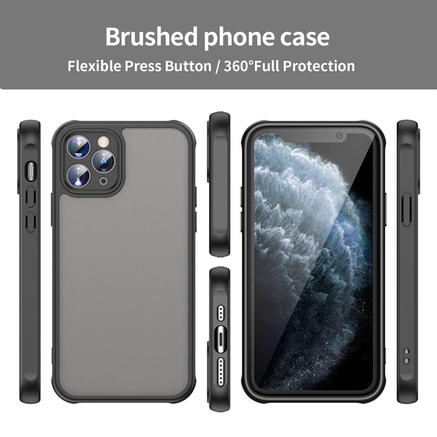 Apple iPhone 11 Pro TPU Hybrid PC Frosted Phone Case with Durable Scratch, Dirt & Wear Protection, Precise Cutouts, Lightweight Easy-Fit Slim Cover