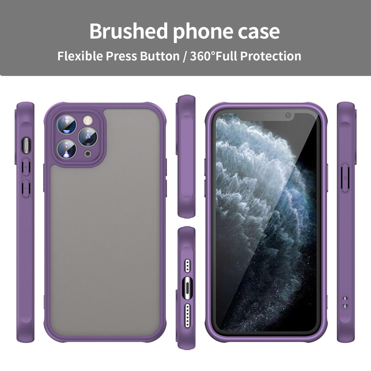 Apple iPhone 11 Pro TPU Hybrid PC Frosted Phone Case with Durable Scratch, Dirt & Wear Protection, Precise Cutouts, Lightweight Easy-Fit Slim Cover