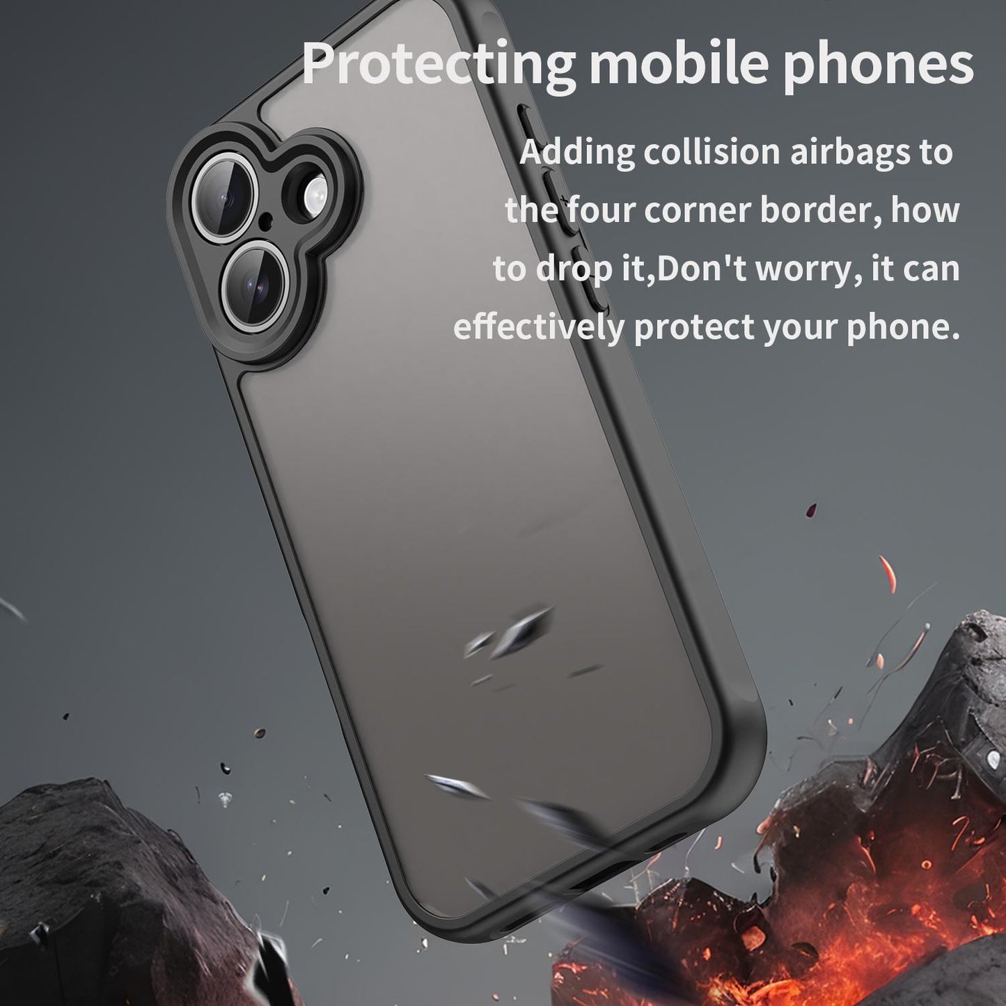 Apple iPhone 17 TPU Hybrid PC Frosted Phone Case with Durable Scratch, Dirt & Wear Protection, Precise Cutouts, Lightweight Easy-Fit Slim Cover
