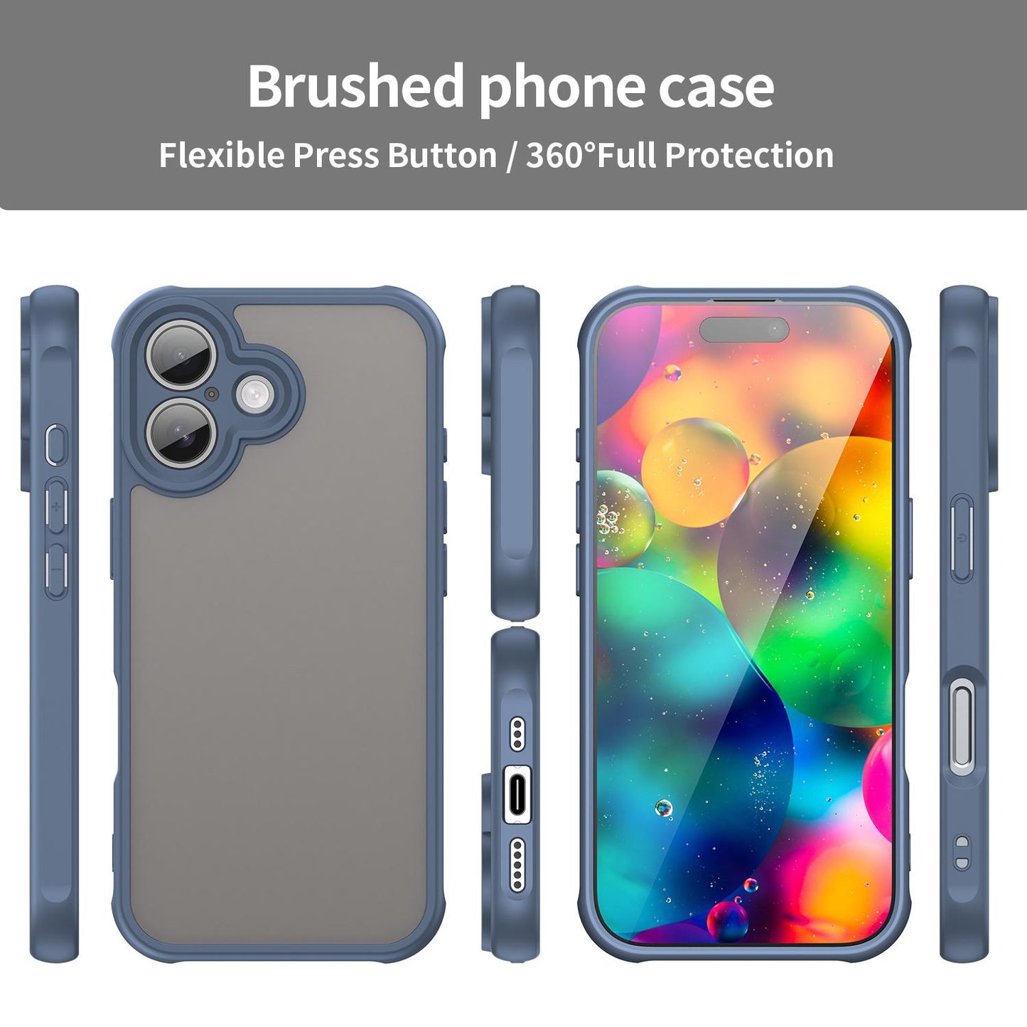 Apple iPhone 17 TPU Hybrid PC Frosted Phone Case with Durable Scratch, Dirt & Wear Protection, Precise Cutouts, Lightweight Easy-Fit Slim Cover