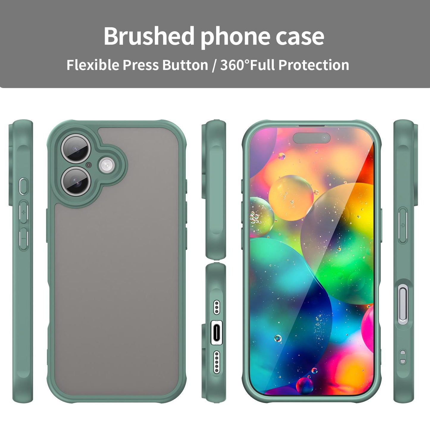 Apple iPhone 17 TPU Hybrid PC Frosted Phone Case with Durable Scratch, Dirt & Wear Protection, Precise Cutouts, Lightweight Easy-Fit Slim Cover