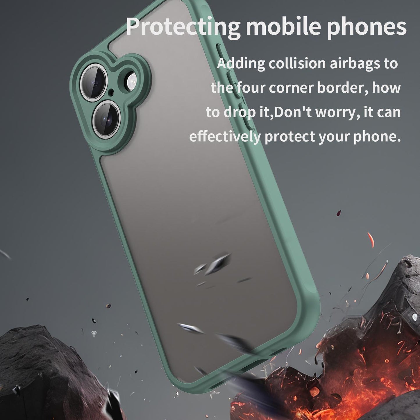 Apple iPhone 17 TPU Hybrid PC Frosted Phone Case with Durable Scratch, Dirt & Wear Protection, Precise Cutouts, Lightweight Easy-Fit Slim Cover