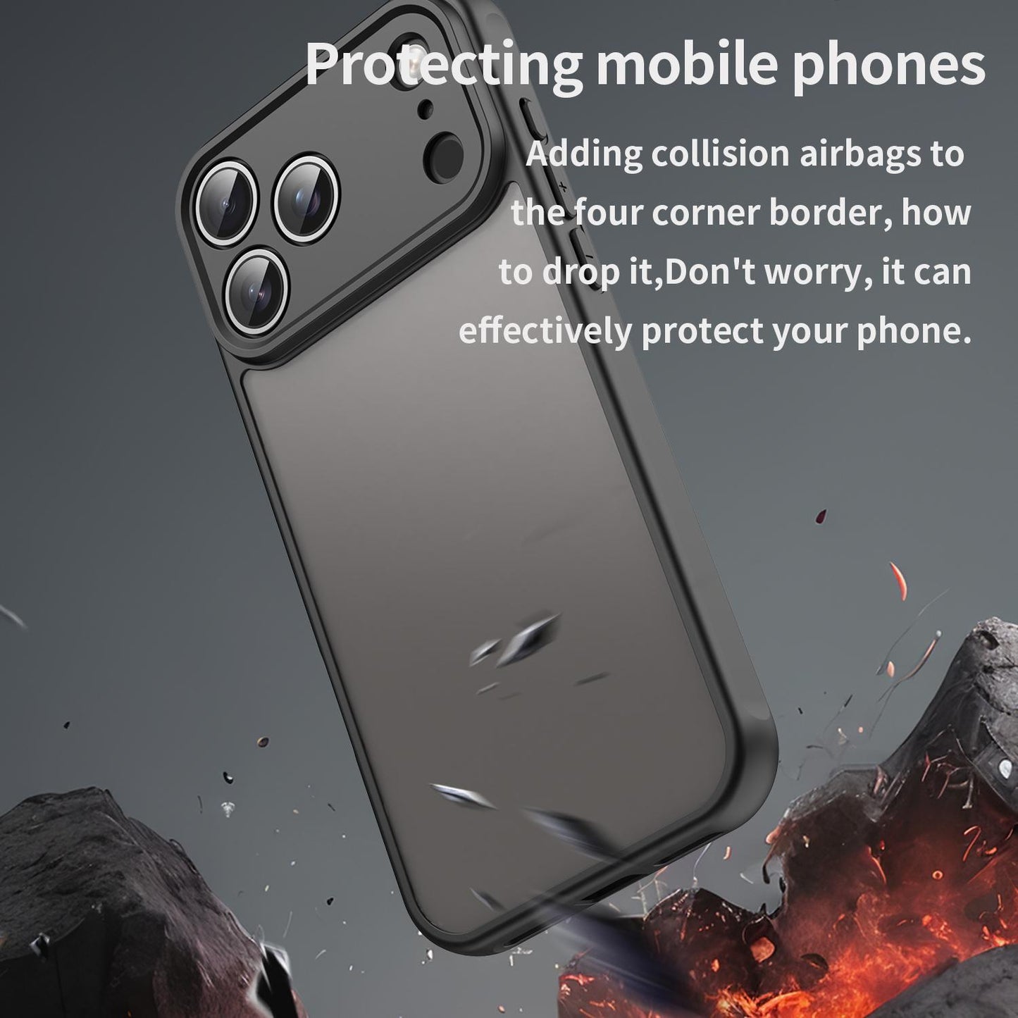 Apple iPhone 17 Pro Max TPU Hybrid PC Frosted Phone Case with Durable Scratch, Dirt & Wear Protection, Precise Cutouts, Lightweight Easy-Fit Slim Cover