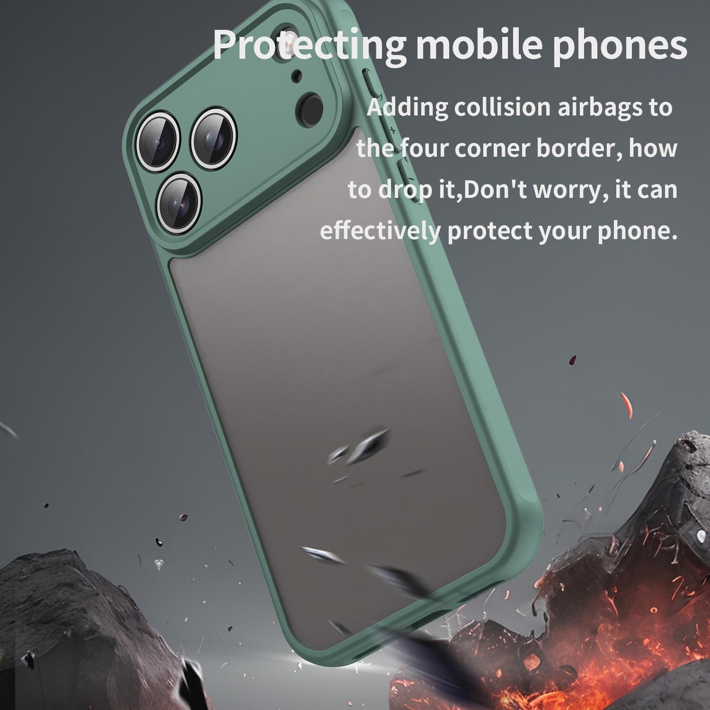 Apple iPhone 17 Pro Max TPU Hybrid PC Frosted Phone Case with Durable Scratch, Dirt & Wear Protection, Precise Cutouts, Lightweight Easy-Fit Slim Cover