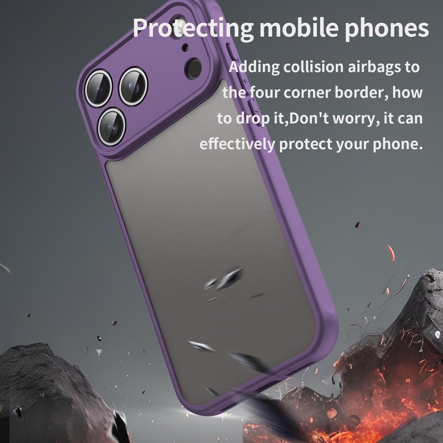 Apple iPhone 17 Pro Max TPU Hybrid PC Frosted Phone Case with Durable Scratch, Dirt & Wear Protection, Precise Cutouts, Lightweight Easy-Fit Slim Cover