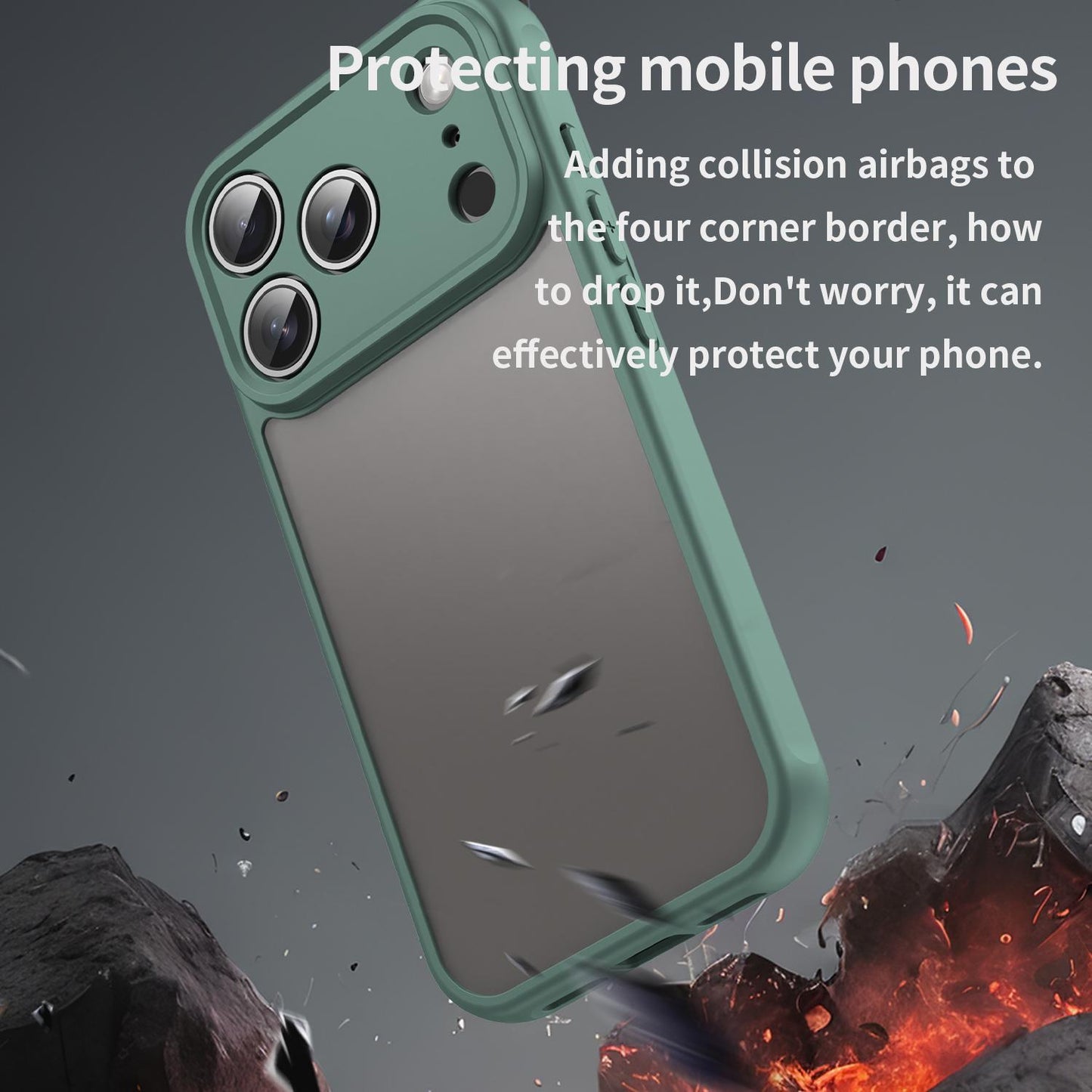 Apple iPhone 17 Pro TPU Hybrid PC Frosted Phone Case with Durable Scratch, Dirt & Wear Protection, Precise Cutouts, Lightweight Easy-Fit Slim Cover