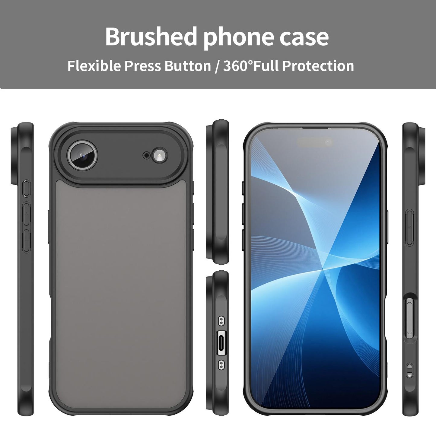 Apple iPhone Air TPU Hybrid PC Frosted Phone Case with Durable Scratch, Dirt & Wear Protection, Precise Cutouts, Lightweight Easy-Fit Slim Cover
