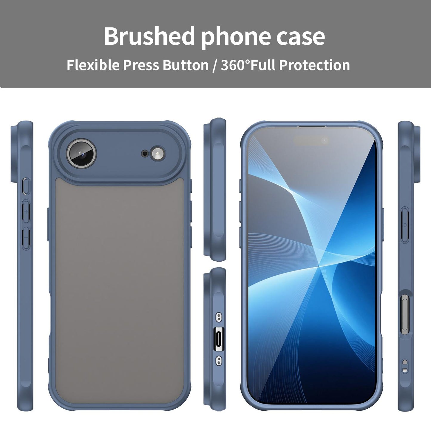 Apple iPhone Air TPU Hybrid PC Frosted Phone Case with Durable Scratch, Dirt & Wear Protection, Precise Cutouts, Lightweight Easy-Fit Slim Cover