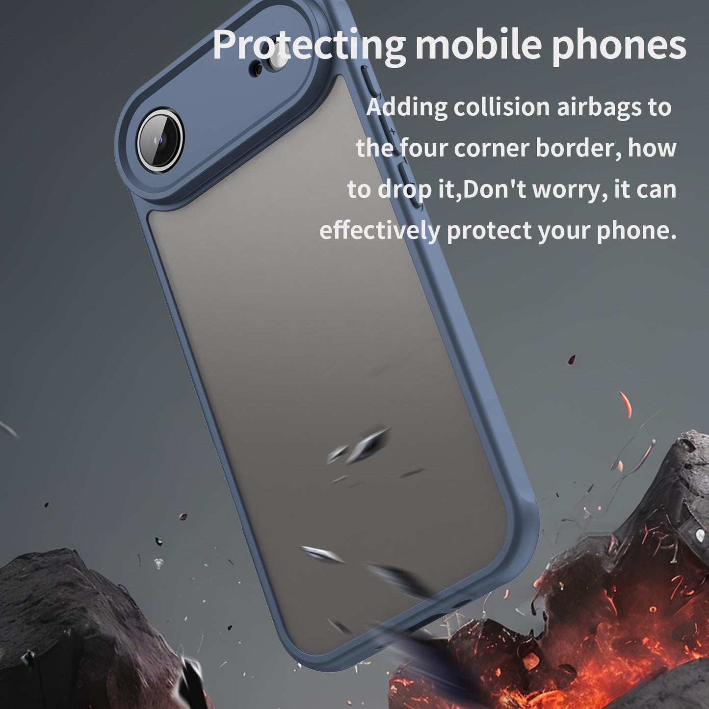 Apple iPhone Air TPU Hybrid PC Frosted Phone Case with Durable Scratch, Dirt & Wear Protection, Precise Cutouts, Lightweight Easy-Fit Slim Cover